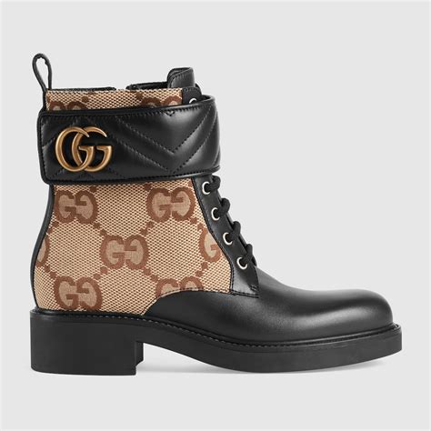 gucci women's black leather ankle boots vintage|gucci boots thigh high.